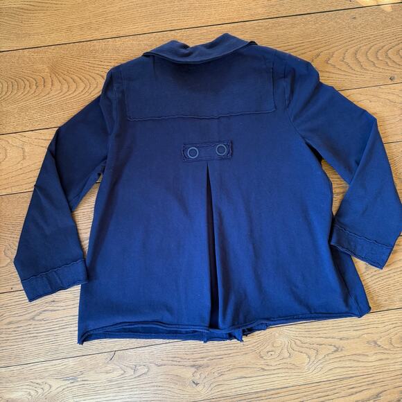 Habitat Clothes to Live In Women Sweatshirt Jacket S Snap Cotton Lagenlook Swing - Picture 2 of 9